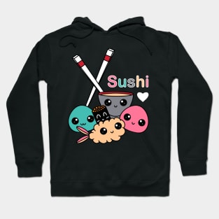 Cute Sushi Pattern Hoodie